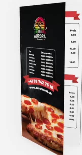 Aurora Restaurant Menu
