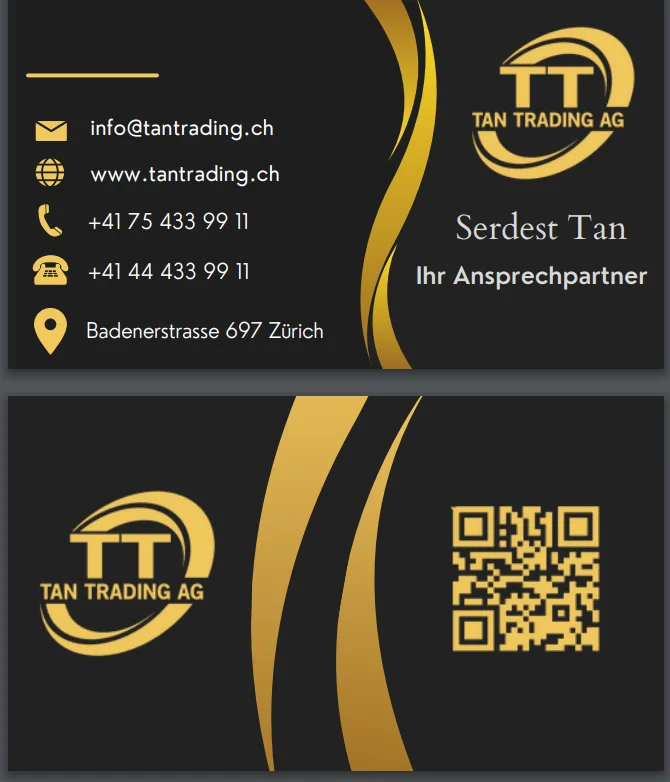 Tan Trading AG Visitenkarte